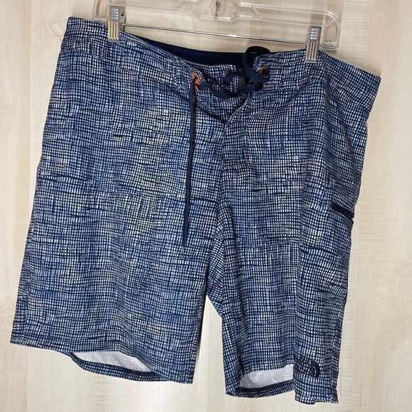 The‎ North Face blue white swim trunks board short, size 36 - Picture 1 of 12